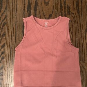 Pink Ribbed Tank Top